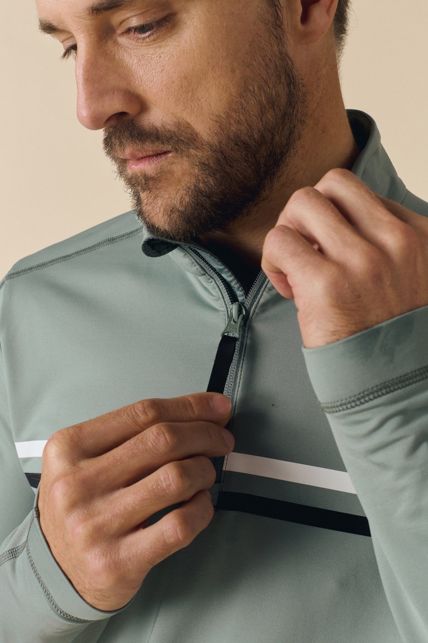 Men's Ski Mid Layer in Lichen Green