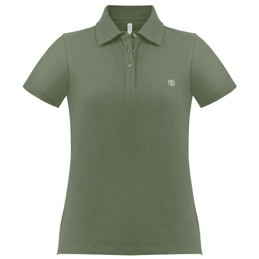 Poivre Blanc Women's Tennis Organic Stretch Cotton Pique Polo 4600 in Peacock Green