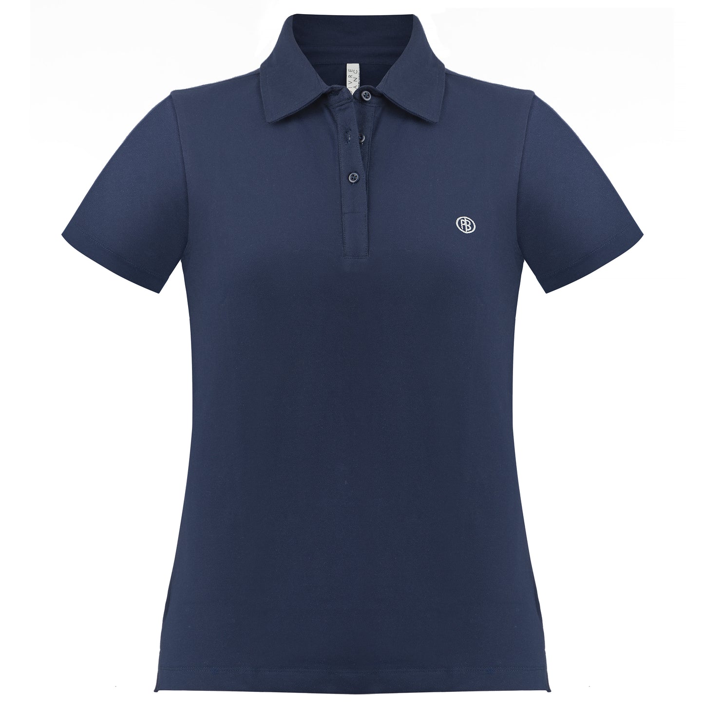 Poivre Blanc Women's Tennis Organic Stretch Cotton Pique Polo 4600 in Deep Blue Sea
