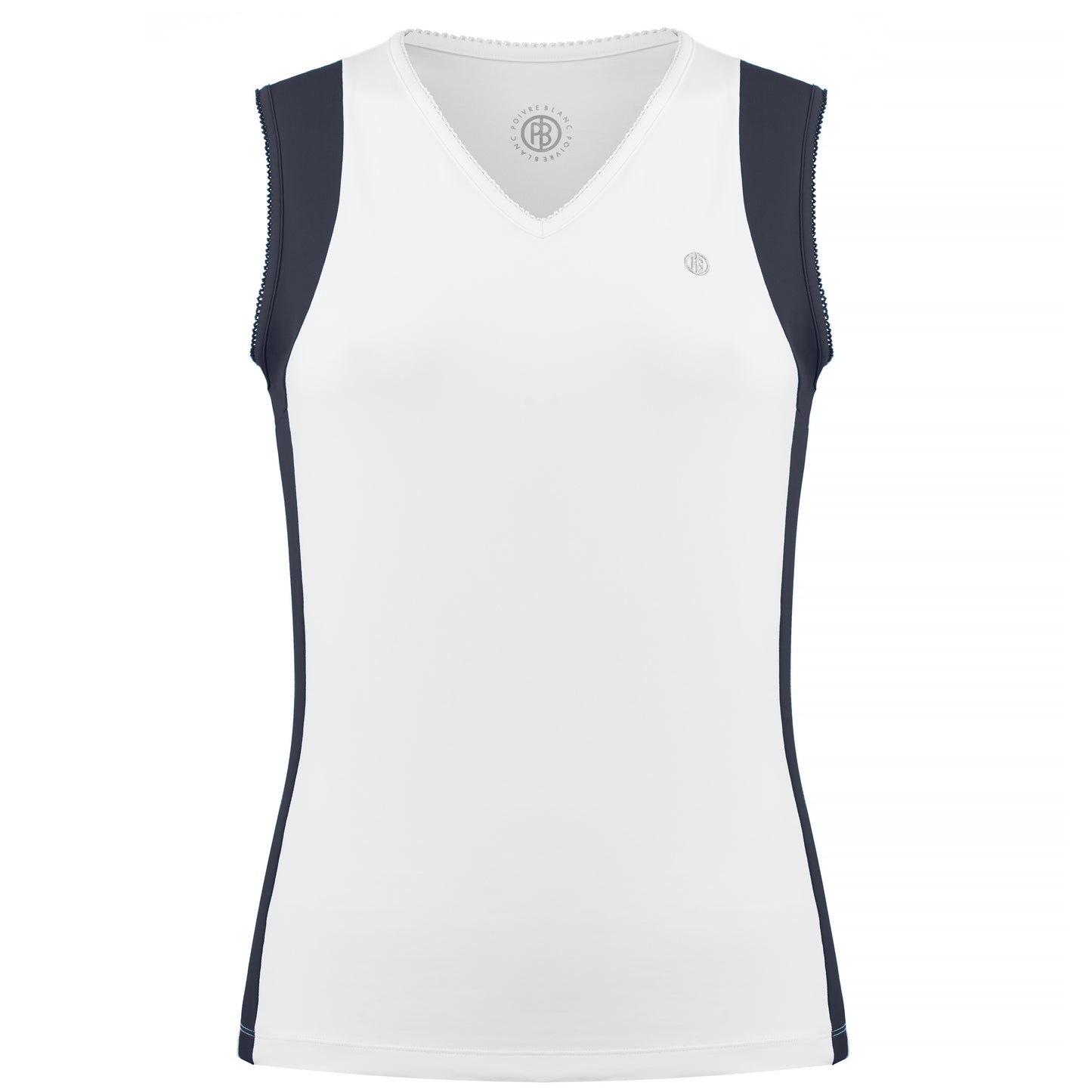 Women's Tennis / Padel Tank Top 4801 in White / Oxford Blue