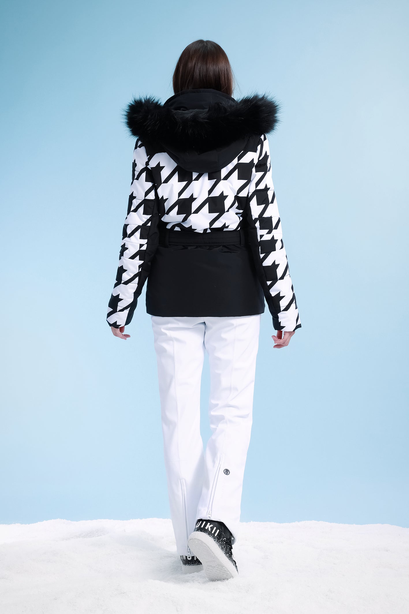 Check Black Women's Ski Jacket 1003
