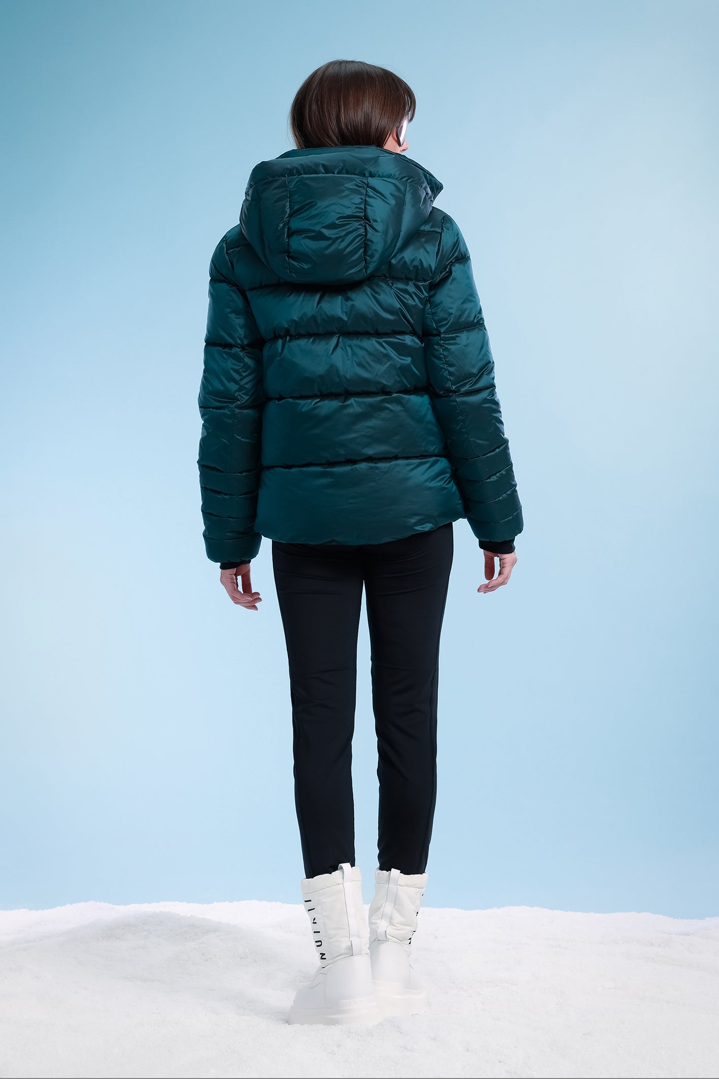Synthetic Down Ski Jacket in Acid Blue 1201