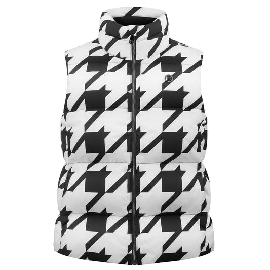 Women's down check Gilet/Vest in Check Print 1205
