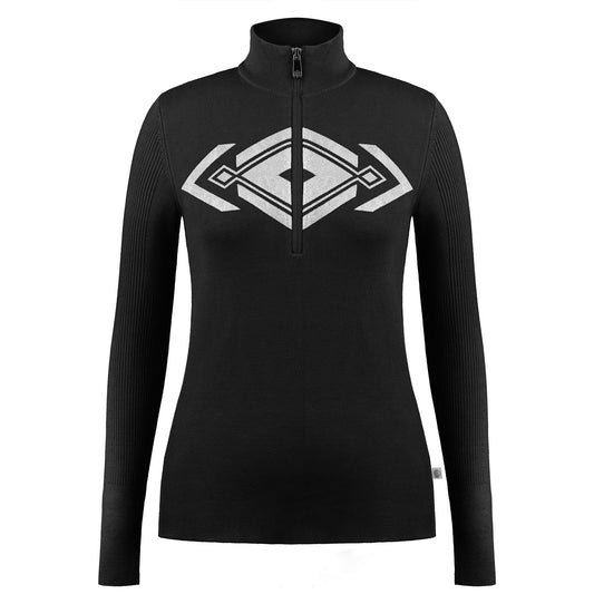 Poivre Blanc Women's knit Sweater in Black 3540