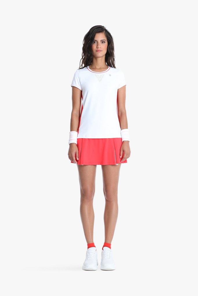 Poivre Blanc Ladies Tennis Skort 4829 in Spritz Red