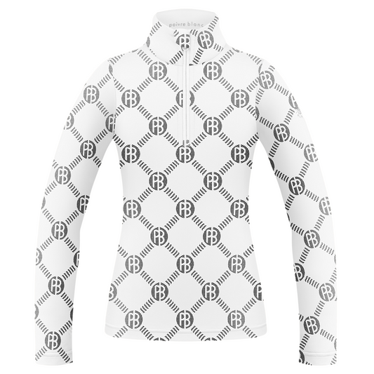 Poivre Blanc Women's Base Layer top in Monogram White 1940