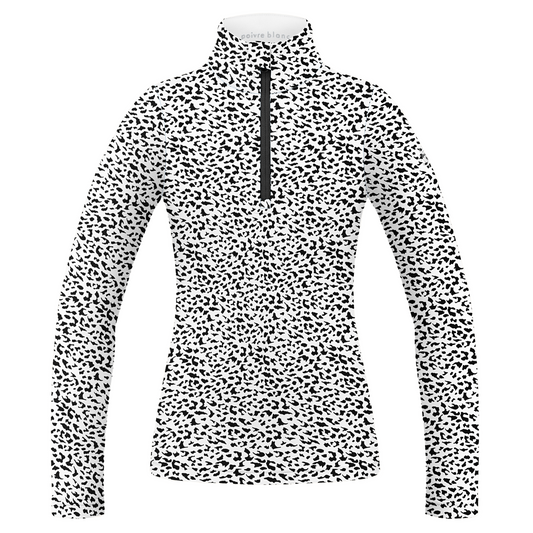 Women's Base Layer top in Jaguar Black/White 1940