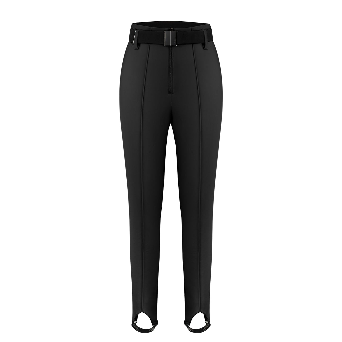 Poivre Blanc Fuseau Softshell Pants in Black with stirrup 1122