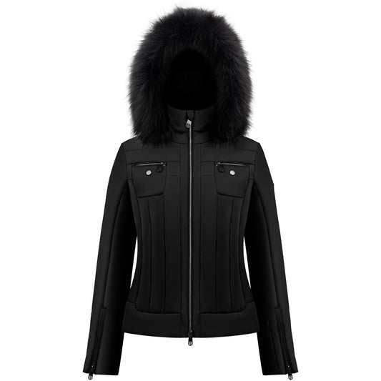 Poivre Blanc Women's Stretch Ski Jacket in Black 0806