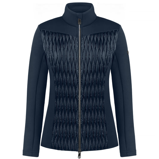 Poivre Blanc Women's Mirror Ski Fleece in Gothic Blue/Navy 1600