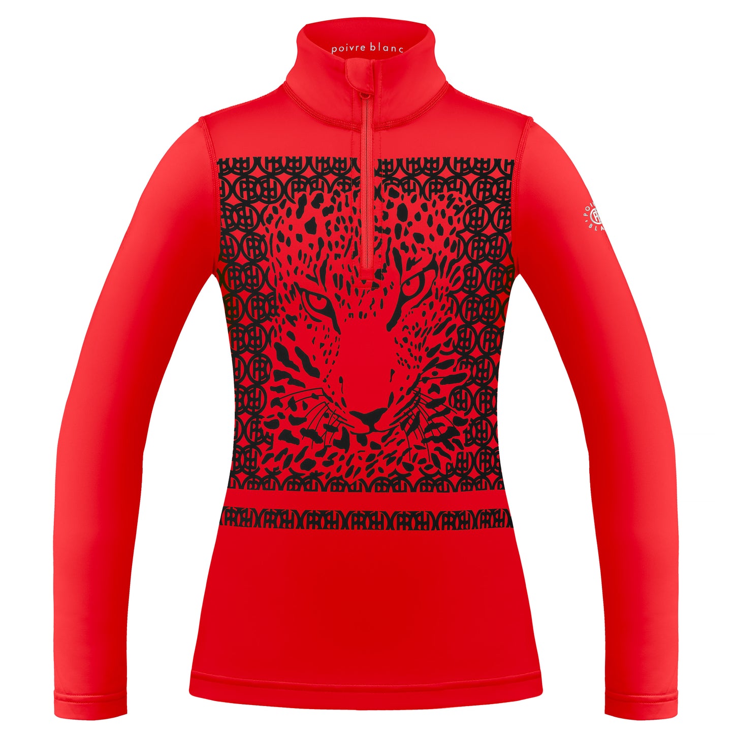 Poivre Blanc Women's Base/Mid Layer Leopard print in Scarlet Red 1940