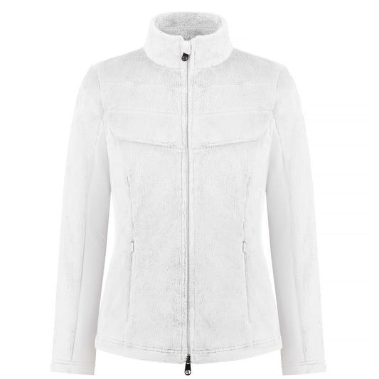 Poivre Blanc Women's White long pile fleece 1603