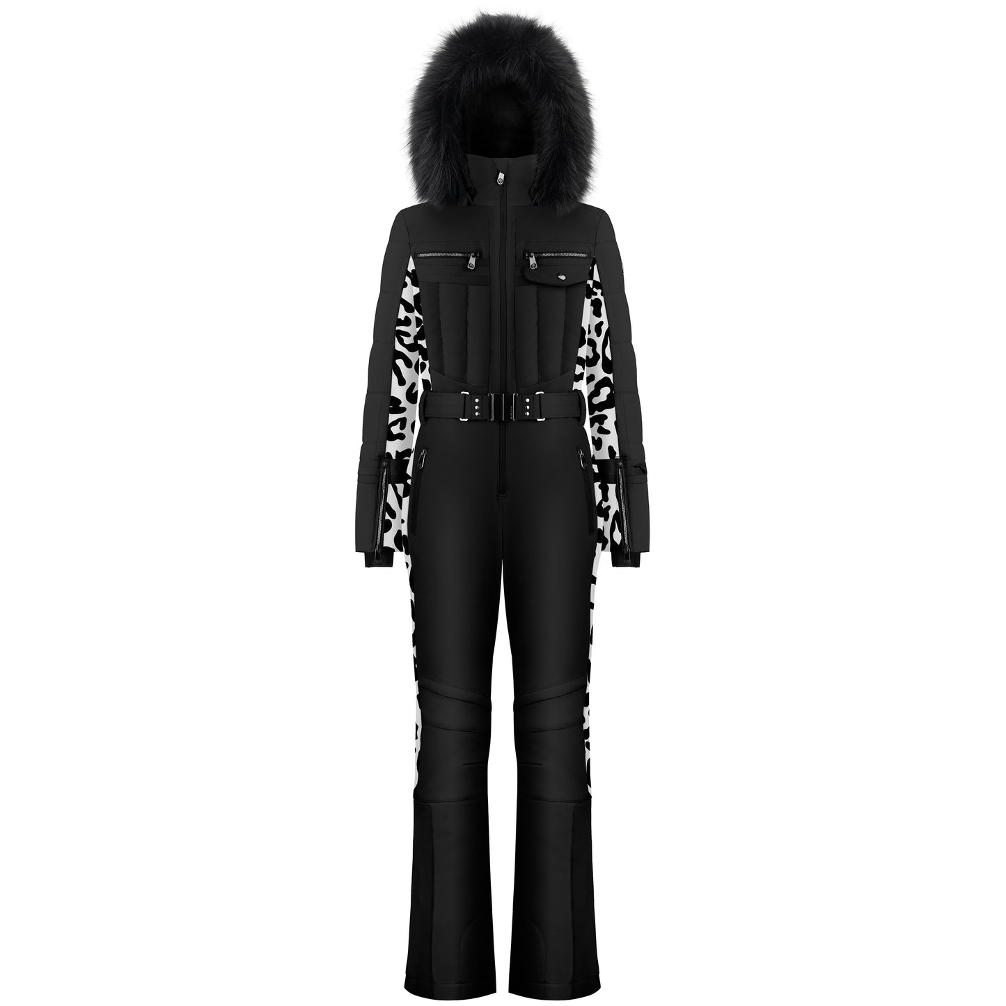 Poivre Blanc Women's all-in-one suit in Leopard Black 0831