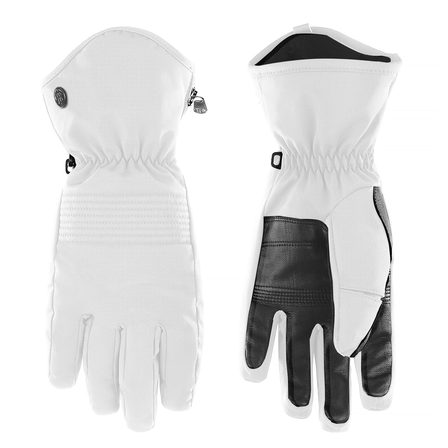 Women's Stretch Ski Gloves 0870 in White