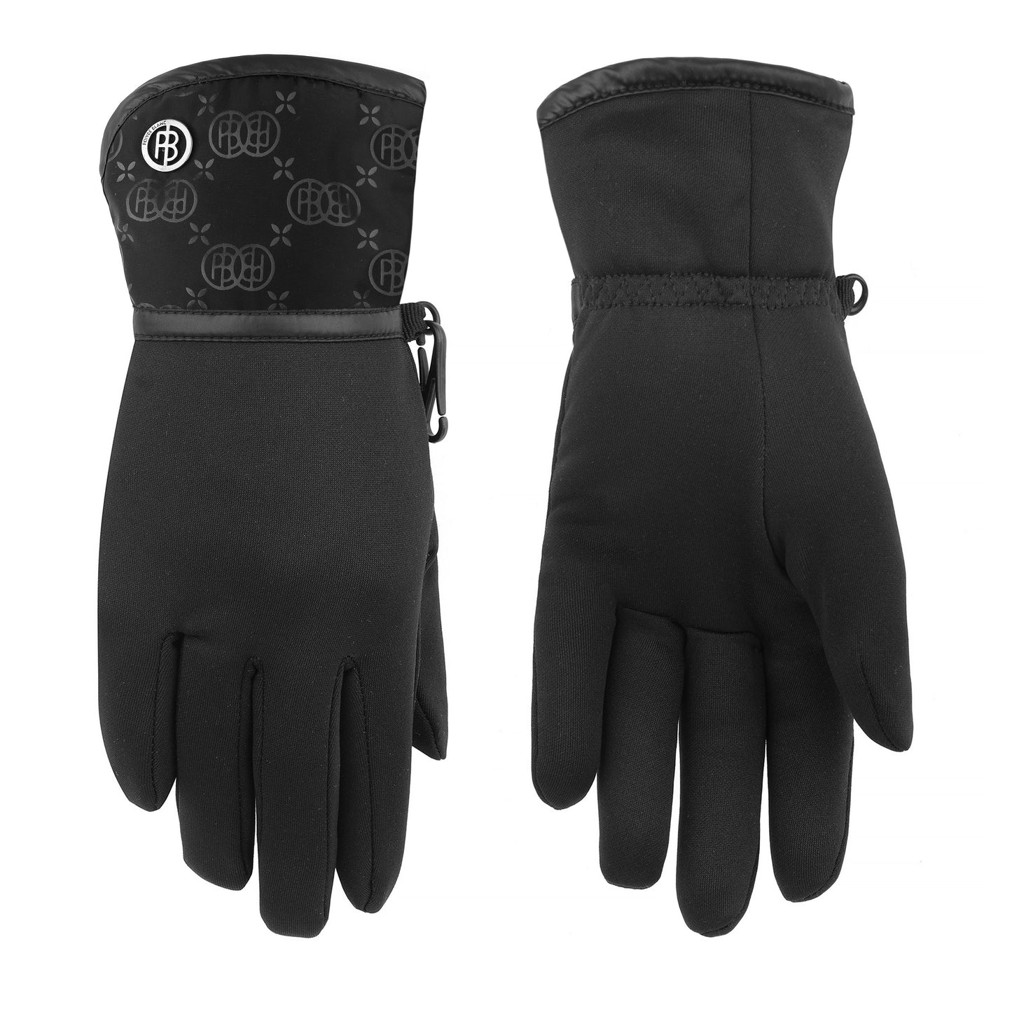 Poivre Blanc Women's Stretch Fleece Glove in Black 1775