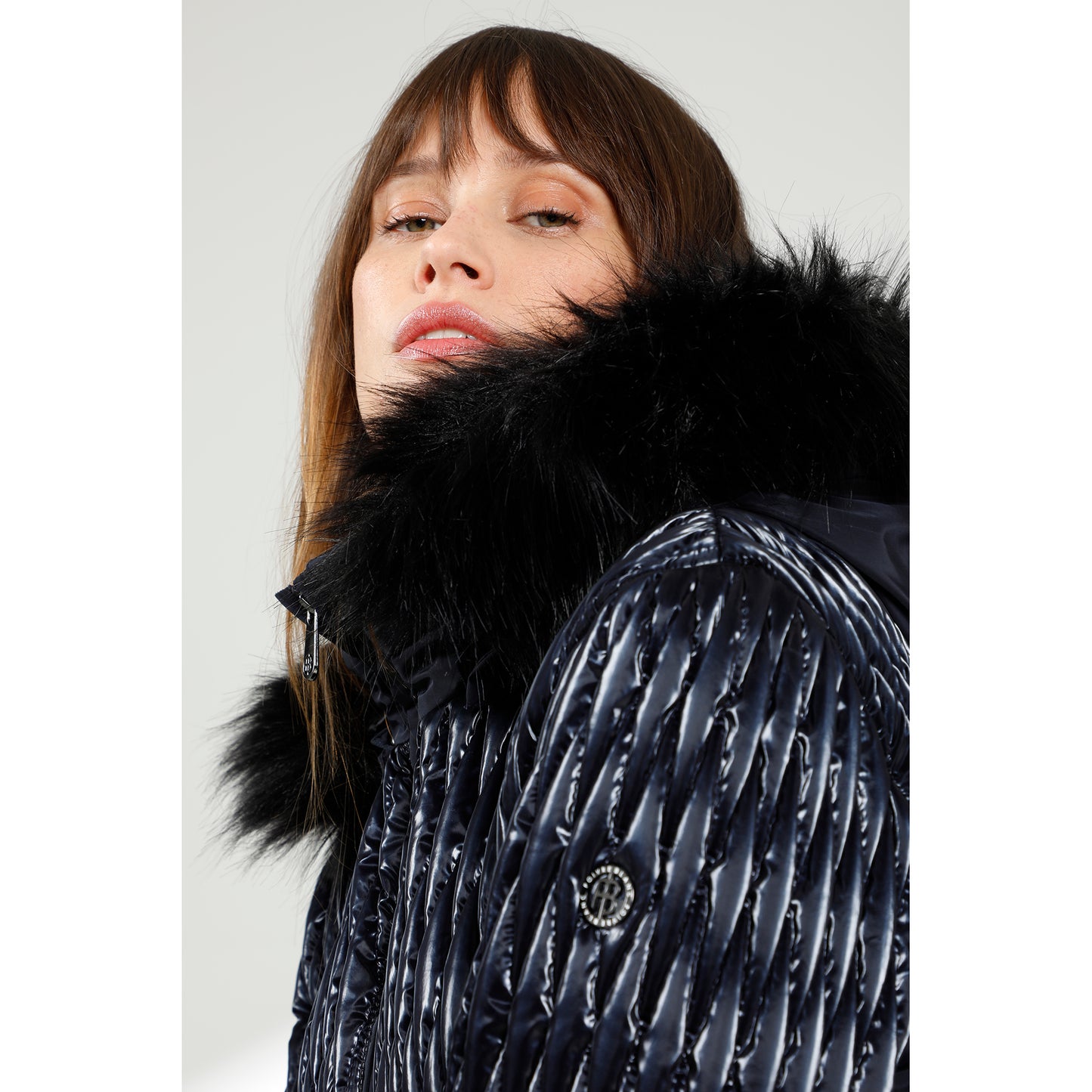 Poivre Blanc Women's Mirror Jacket in Gothic Blue 0804