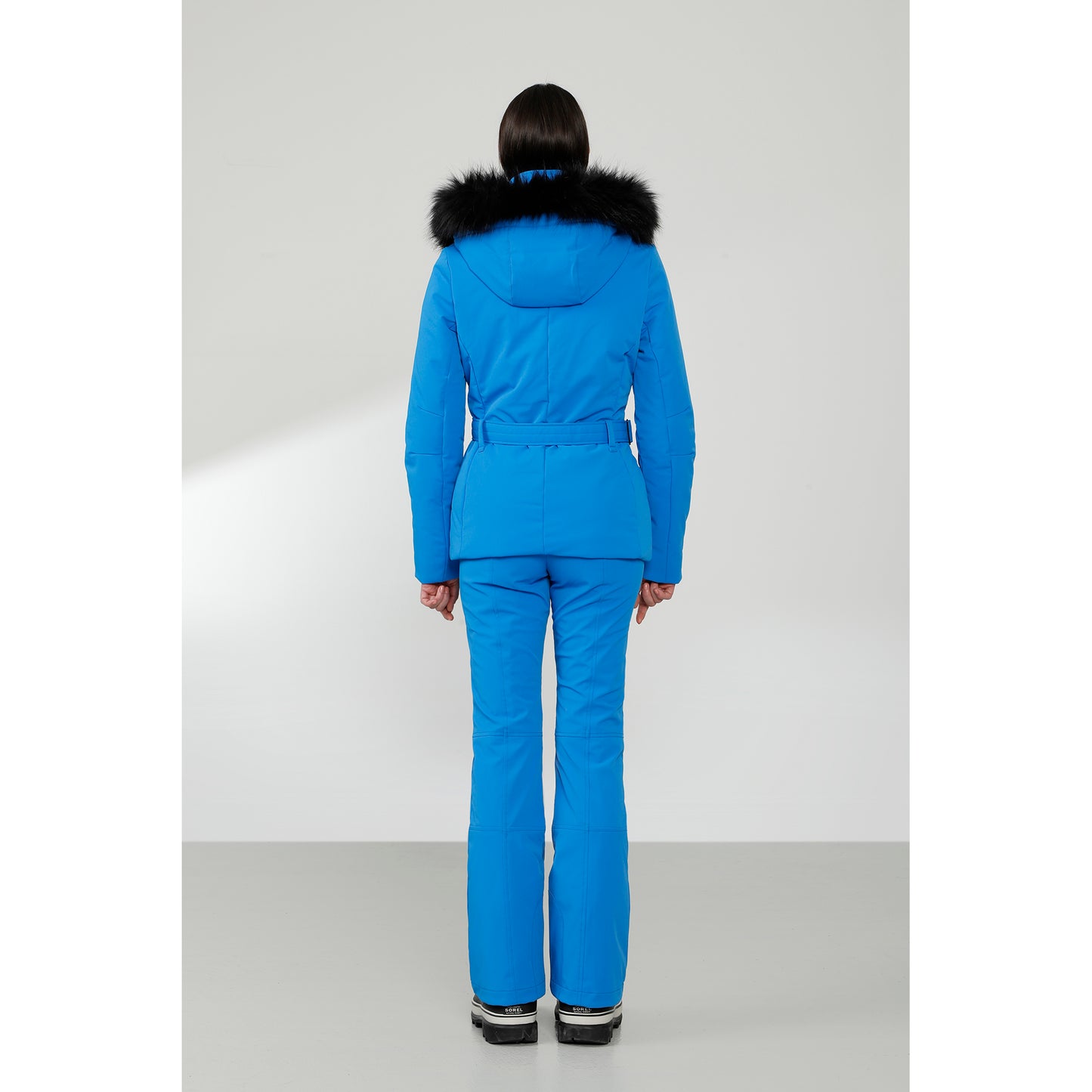 Poivre Blanc 0801 Stretch Ski Jacket with belt in King Blue.