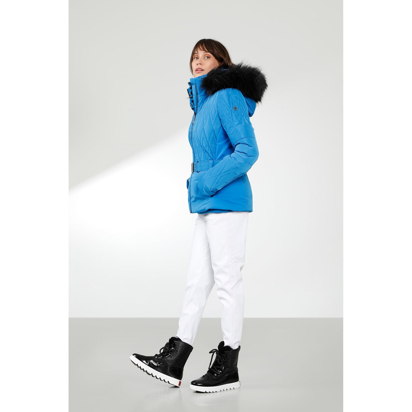 Poivre Blanc Women's Hybrid Ski jacket in Scarlet Red 1003