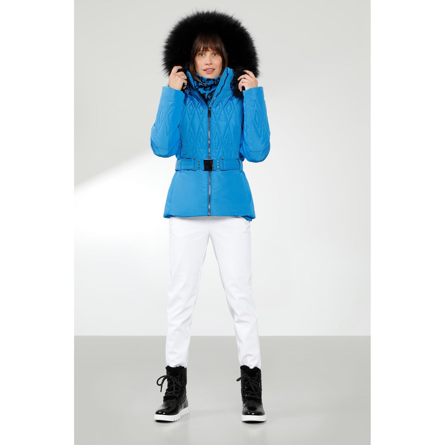 Poivre Blanc Women's Hybrid Ski jacket in Scarlet Red 1003