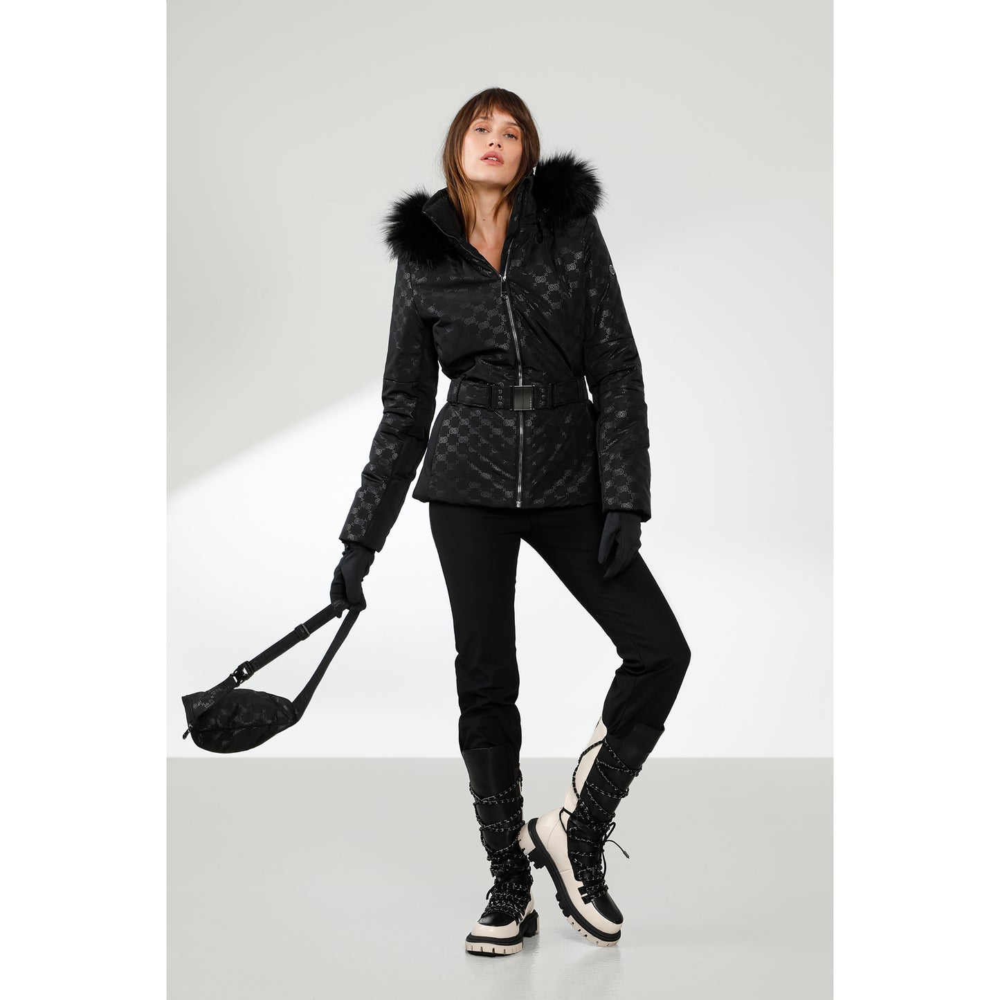 Poivre Blanc Embo Jacket in Black 1003 E