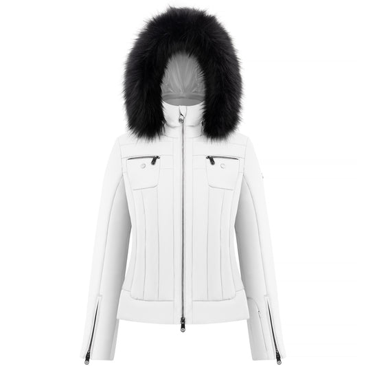 Poivre Blanc Women's Stretch Ski Jacket in White 0806