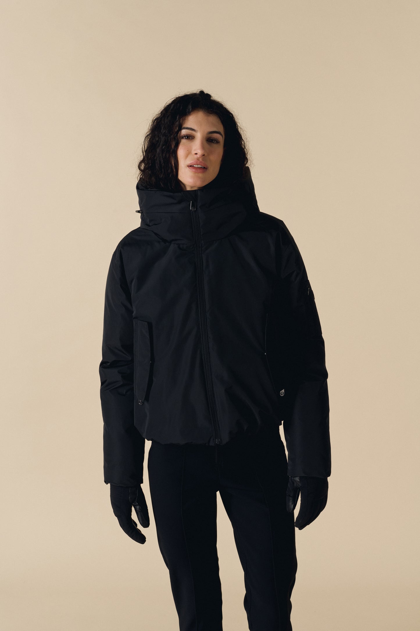 Women's Ski Flight Jacket in Black 1002