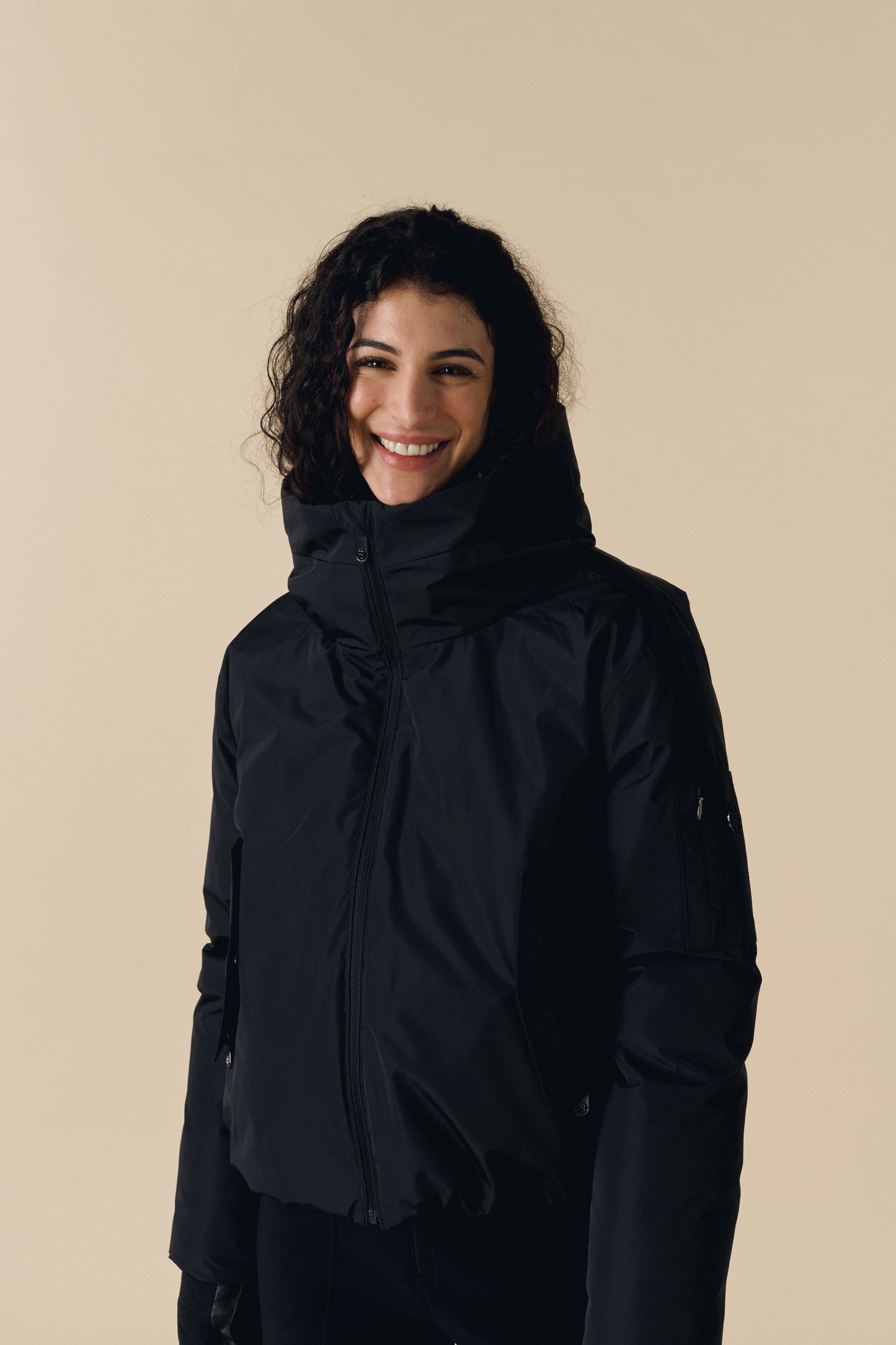 Women's Ski Flight Jacket in Black 1002