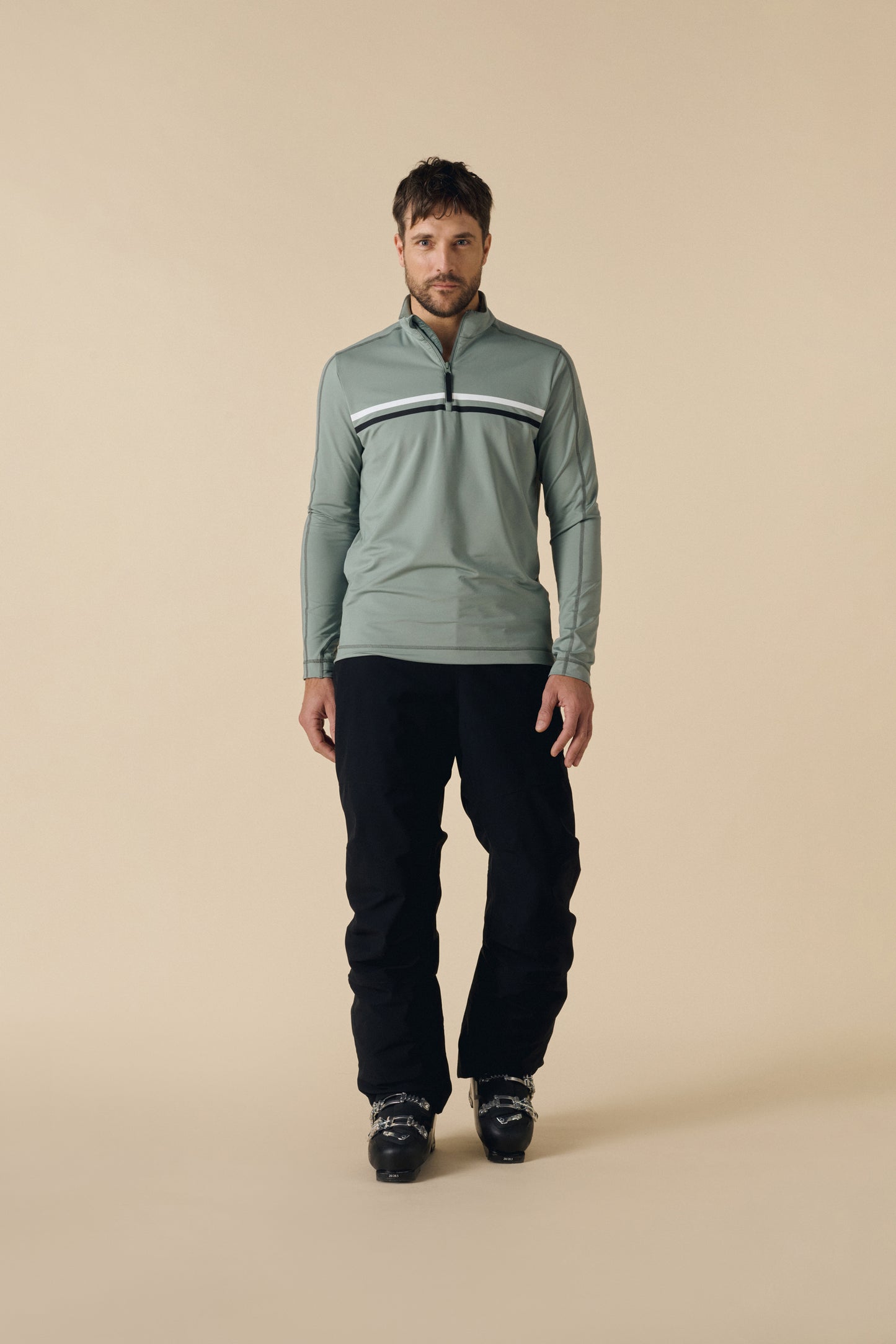 Men's Ski Mid Layer in Lichen Green