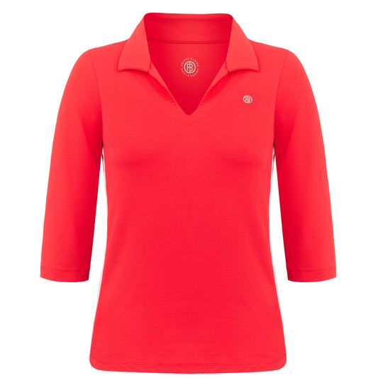 Women's Poivre Blanc Tennis / Padel Polo 4805 in Spritz Red