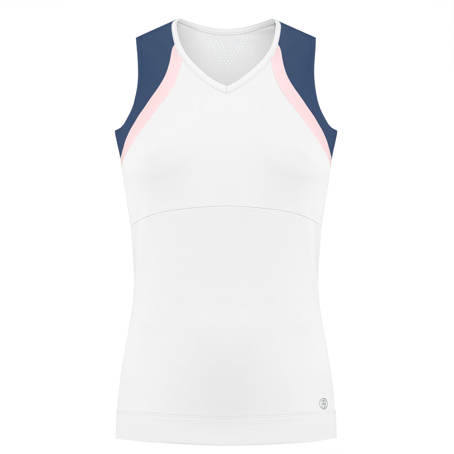 Women's Tennis / Padel Tank Top in White / Deep Blue 4801