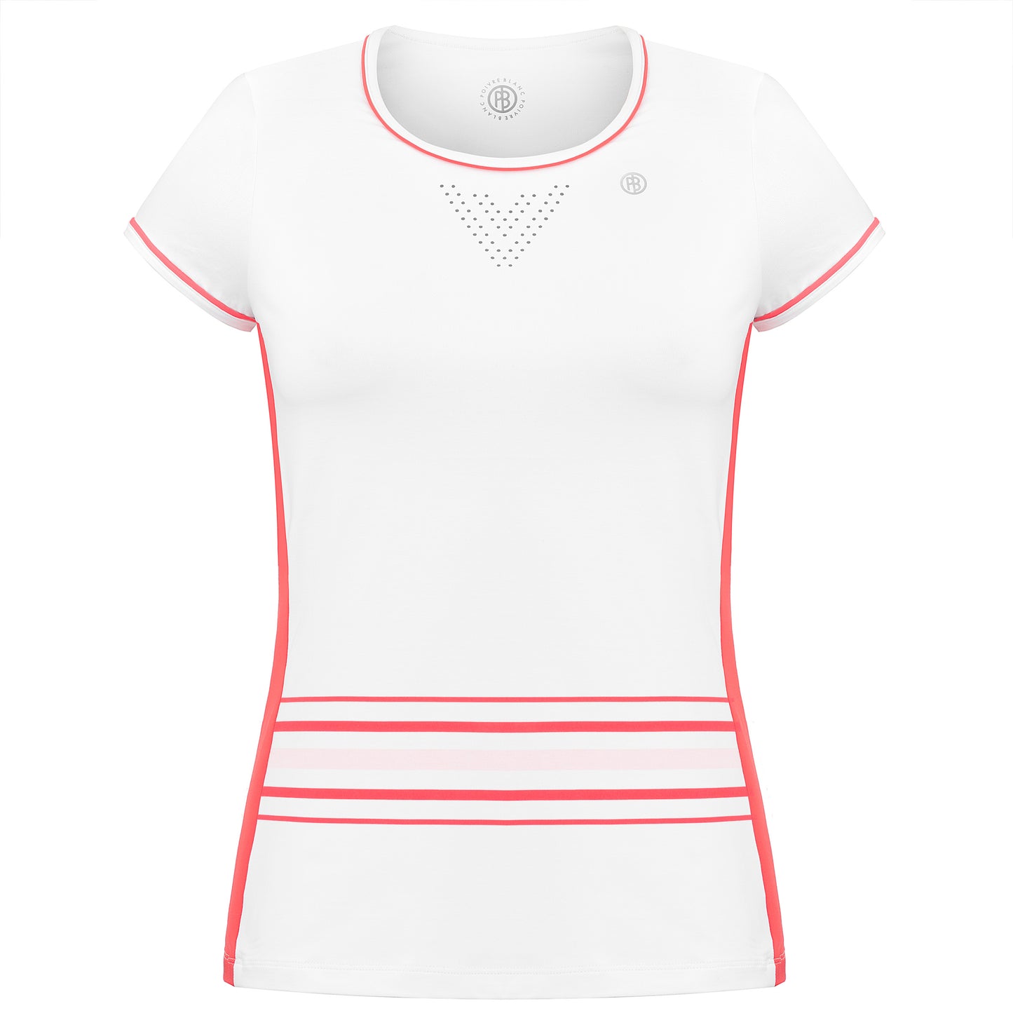 Women's Tennis / Padel Short Sleeved T-Shirt in Horizon White Spritz Red 4803