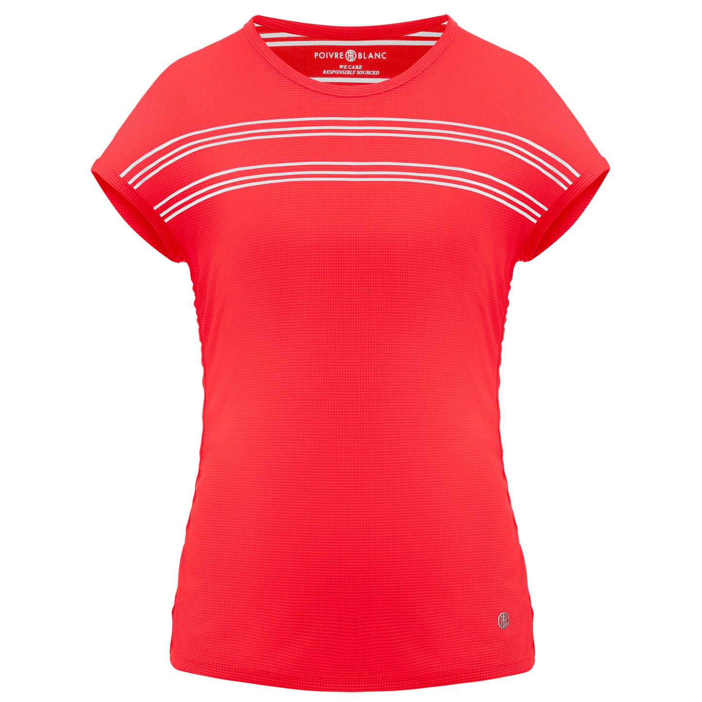 Women's Eco-Active Light capped sleeve T-shirt 2101 in Techno Red / White