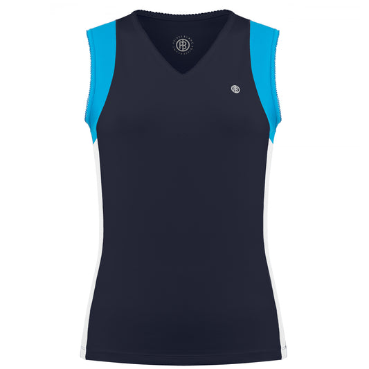 Women's Tennis / Padel Tank Top 4801 in Oxford Blue / White