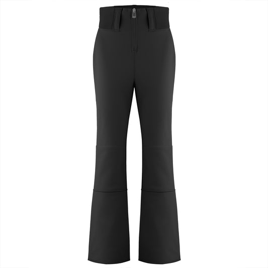 (SHORT LEG) Poivre Blanc Women's soft shell stretch ski pants in Black 1121