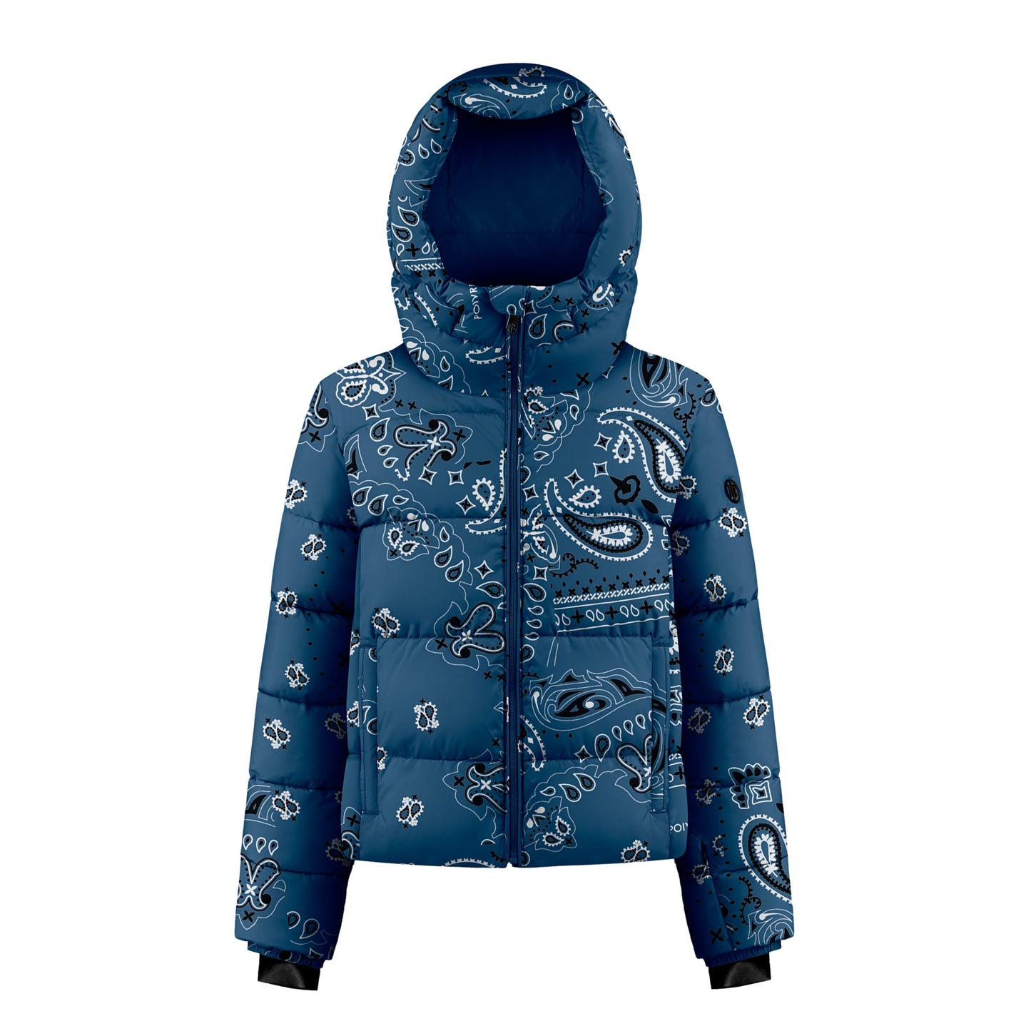 Synthetic Down Ski Jacket in Paisley Blue 1200P