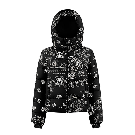 Synthetic Down Ski Jacket in Paisley Black 1200P