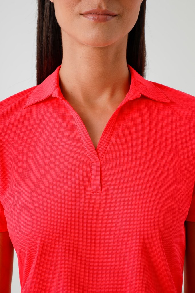 Women's Eco Active Light Tennis Polo 2100 in Techno Red