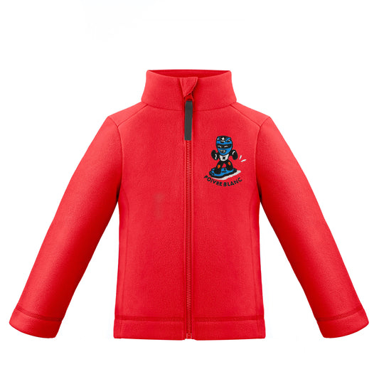 Poivre Blanc Baby Boy's Ski Micro Fleece Jacket in Scarlet Red 1510