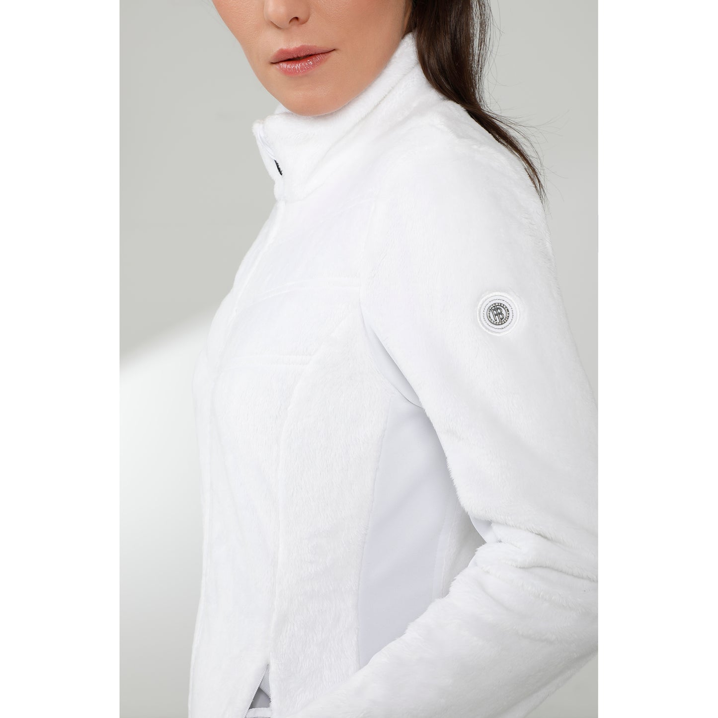 Poivre Blanc Women's White long pile fleece 1603