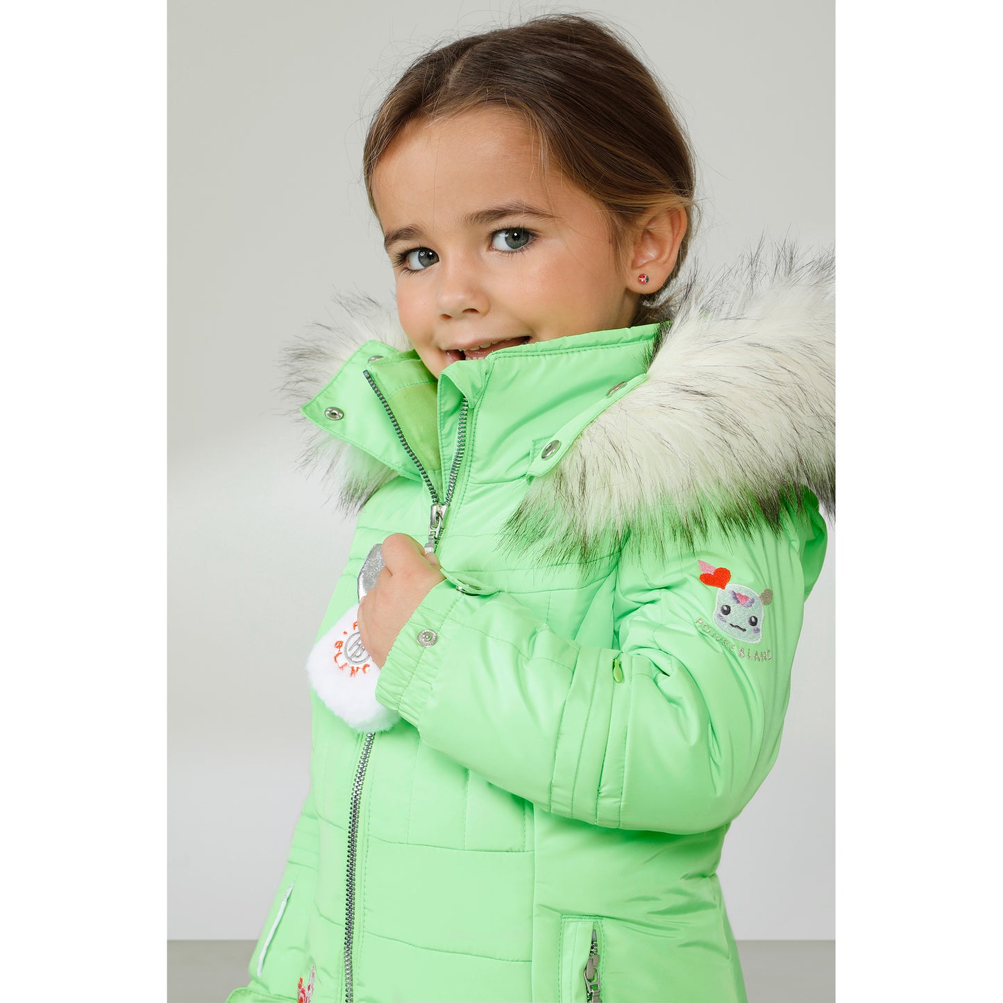 Poivre Blanc Baby Girl's Ski Jacket in Paradise Green 1002